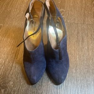 Emporio Armani Navy suede heels